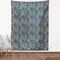 Ambesonne Navy and Blush Fabric by the Yard, Old Fashioned Eastern Floral Paisley Motif Vintage Oriental Elements, Decorative Fabric for Upholstery and Home Accents, 1 Yard, Pink Blue Yellow